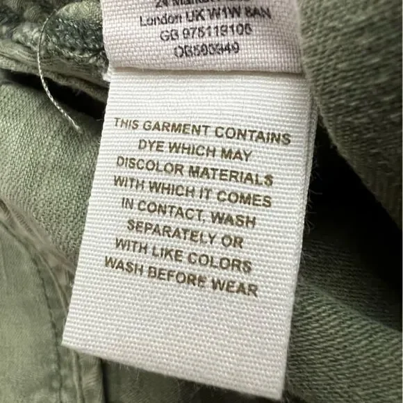 Free People Raw and Patched Standoff Short Cotton Soft Natural Mossy - Picture 14 of 14